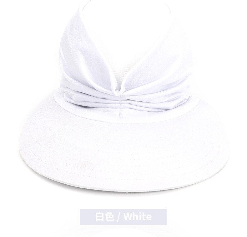 Prodotti New Spring Summer Female Sun Hat Donna ElasticTop resistente ai raggi UV Cappuccio vuoto Visiera a coda di cavallo Chapue Cappello da spiaggia per studentesse