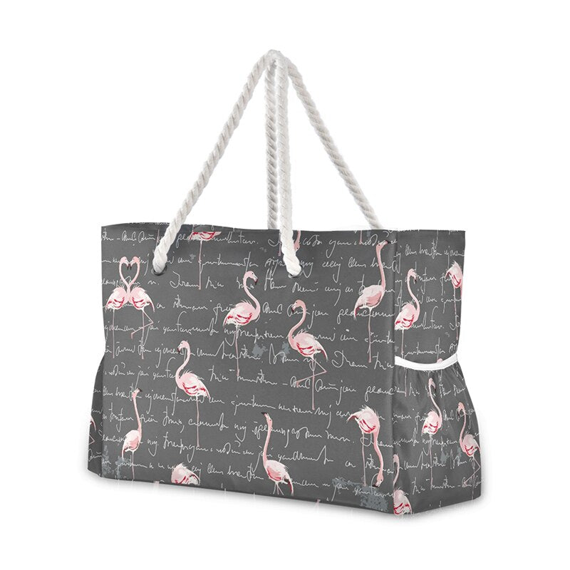 2021 New Famous Borsa da spiaggia Flamingo Borsa a tracolla in nylon Borsa e borsette Borsa casual da donna di grande capacità Rosa Borse di lusso