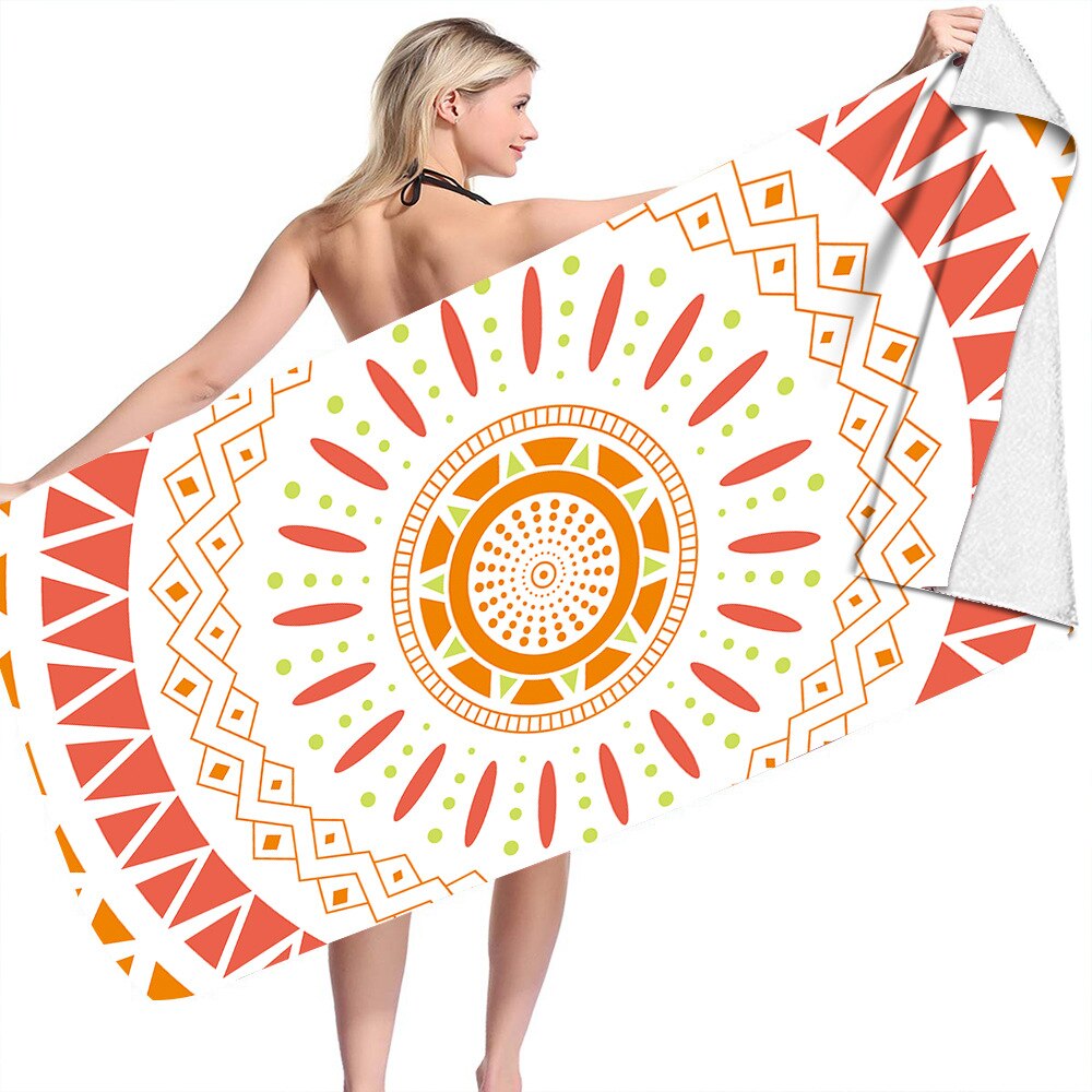 Asciugamano da spiaggia Mandala Asciugamano per sport acquatici all'aperto Asciugamani da surf per nuoto ad asciugatura rapida Coperta per sedia da spiaggia con tappetino da yoga portatile