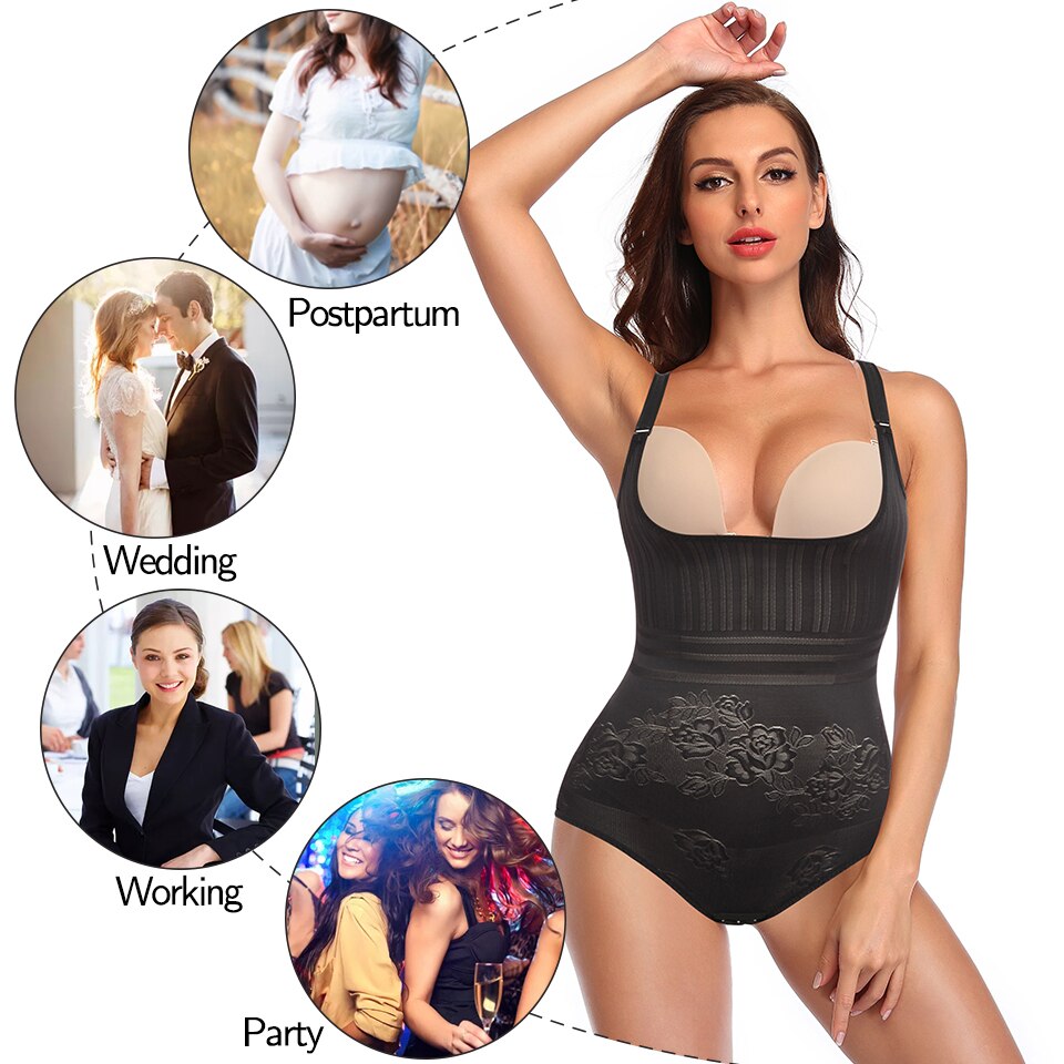 Donne Shapewear Waist Trainer Body Tummy Control Fajas Colombianas Perdita di peso Full Body Shaper Biancheria intima dimagrante senza cuciture