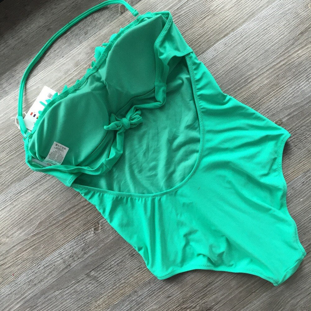 2022 Nuovo Solido Più Il Formato Costumi Da Bagno Delle Donne Sexy Della Fasciatura di Un Pezzo del Costume Da Bagno Floreale Costume Da Bagno Della Tuta Beachwear Nuotata Monokini