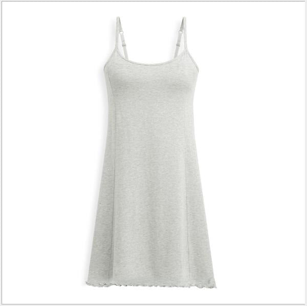 Prodotti Sling Nightdress Summer New Modal Ladies Sexy Nightwear Lingerie Sleepdress Donna Camicia da notte nera / bianca