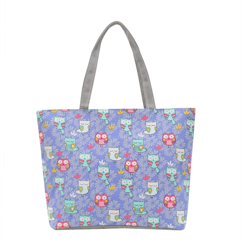 Prodotti Moda pieghevole da donna borsa a mano di grandi dimensioni borsa da donna casual fiore stampa tela Graffiti borsa a tracolla spiaggia Bolsa Feminina