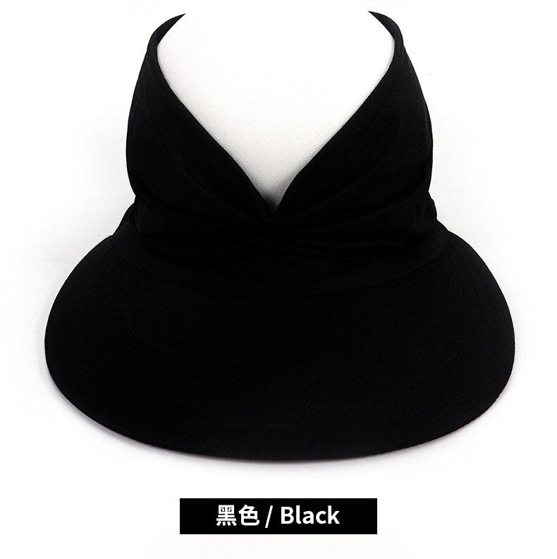 Prodotti New Spring Summer Female Sun Hat Donna ElasticTop resistente ai raggi UV Cappuccio vuoto Visiera a coda di cavallo Chapue Cappello da spiaggia per studentesse