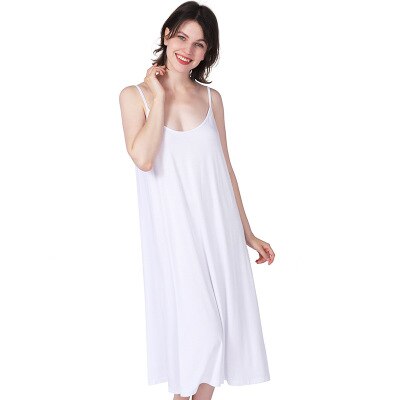 Prodotti Indumenti da notte sexy da donna Taglie forti Indumenti da notte in cotone Abito da notte Fionda allentata Lingerie Camicia da notte lunga Camicia da notte morbida modale femminile 7XL