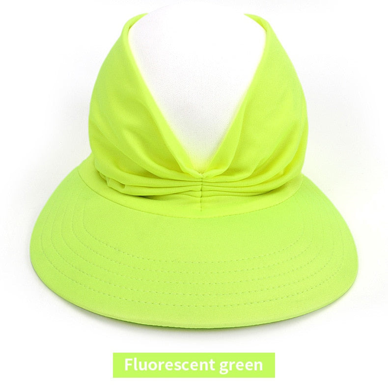 Prodotti Cappello flessibile per adulti per donna Cappello con visiera a tesa larga anti-UV Cappello facile da trasportare Cappellini da viaggio Cappellino estivo da spiaggia alla moda