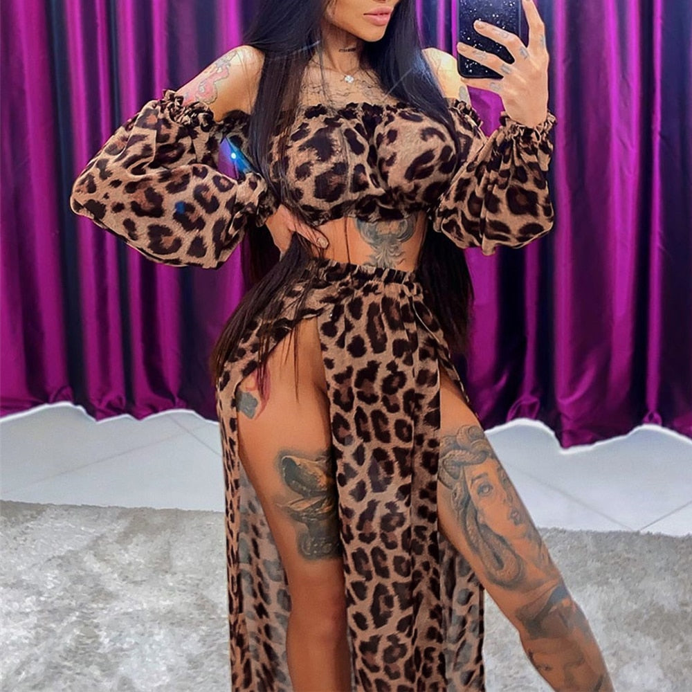 Prodotti Summer Beach Dress Women Casual Cover Up Costume da bagno Abito a due pezzi Robe Bikini Abiti Chiffon Leopard Cover-up 2021 Beach Dress