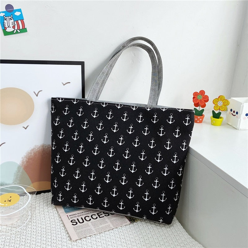 Prodotti Moda pieghevole da donna borsa a mano di grandi dimensioni borsa da donna casual fiore stampa tela Graffiti borsa a tracolla spiaggia Bolsa Feminina