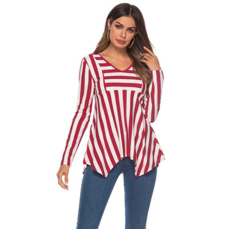 Prodotti T-shirt da donna Sexy Offshoulder pianura cuciture a righe maglietta a maniche corte Top Felpa Top blusas femminile