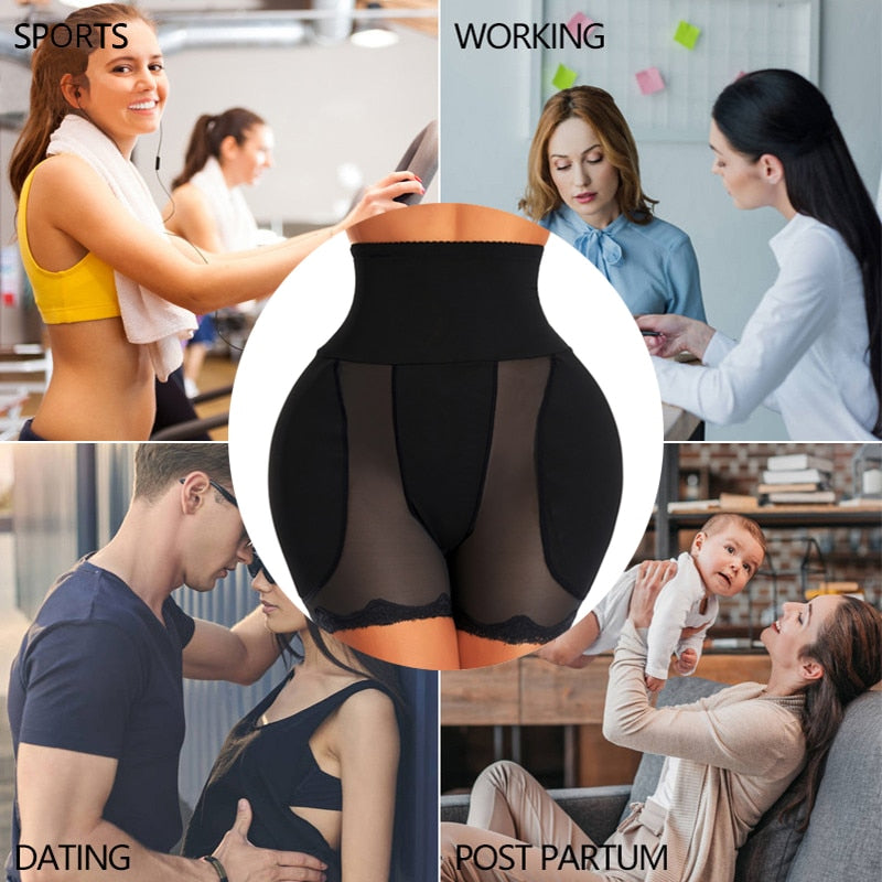 YBFDO Shapewear Imbottito Hip Butt Lifter Mutandine a Vita Alta Allenatore per Donne Controllo Pancia Body Shaper Hip Enhancer Coscia Slim