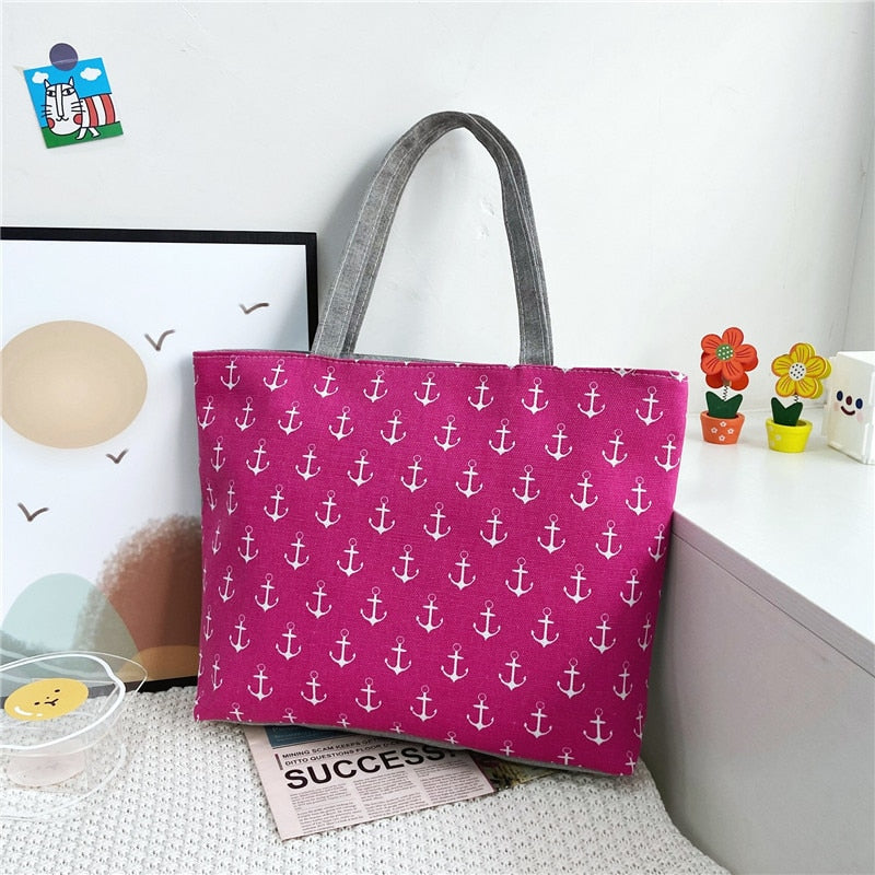 Prodotti Moda pieghevole da donna borsa a mano di grandi dimensioni borsa da donna casual fiore stampa tela Graffiti borsa a tracolla spiaggia Bolsa Feminina