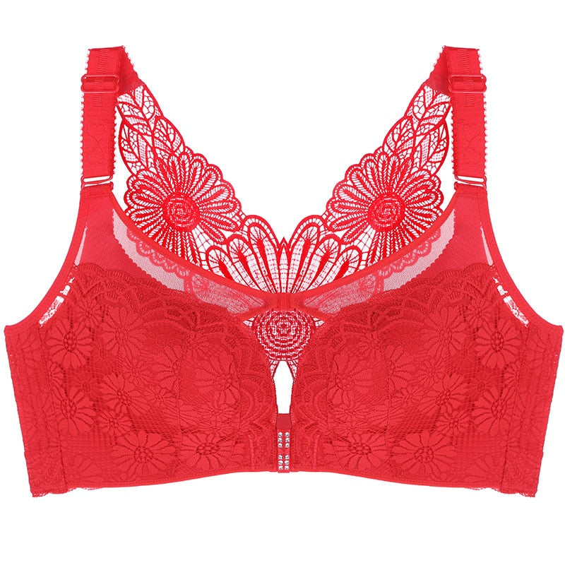 Prodotti Daisy bellissimo bottone anteriore sexy sul retro più biancheria intima taglia Reggiseno push up sexy in pizzo sexy regolabile raccolto