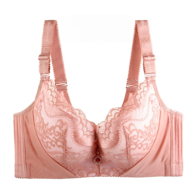 Prodotti Reggiseno di grandi dimensioni con stampa palmare a mano Design a punta PP Due anelli in acciaio sono tenuti insieme biancheria intima da donna Ingrandisci reggiseno taglie forti