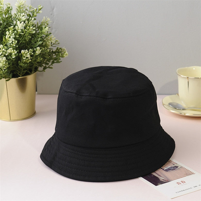 Prodotti New Unisex Cotton Bucket Hats Donna Summer Sunscreen Panama Hat Men Pure Color Sunbonnet Fedora Outdoor Fisherman Hat Beach Cap