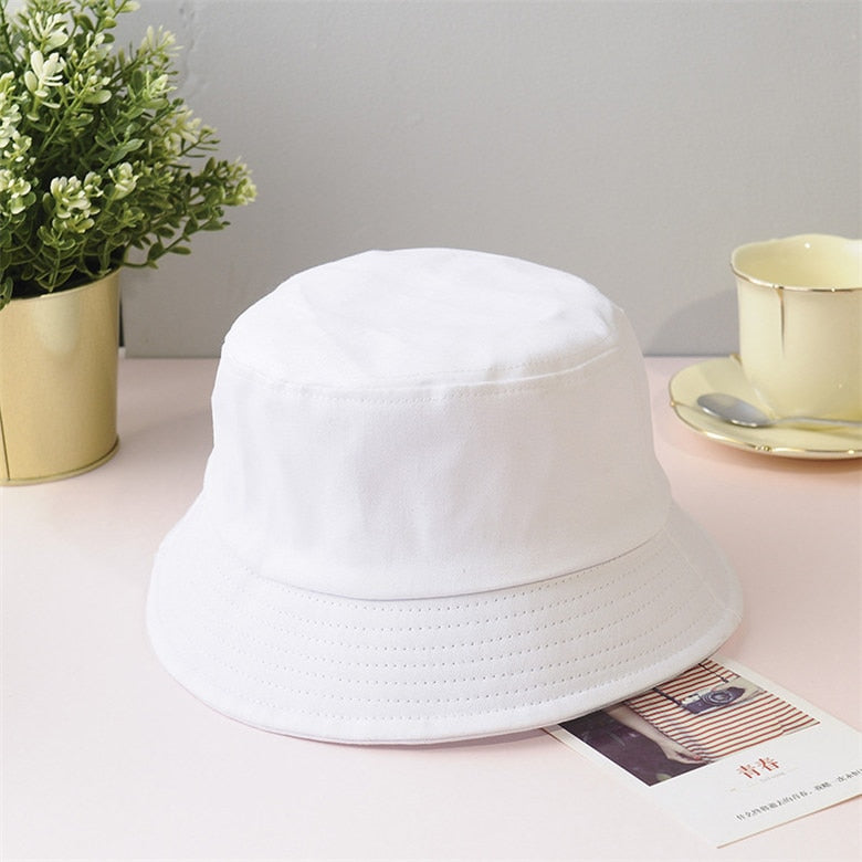 Prodotti New Unisex Cotton Bucket Hats Donna Summer Sunscreen Panama Hat Men Pure Color Sunbonnet Fedora Outdoor Fisherman Hat Beach Cap