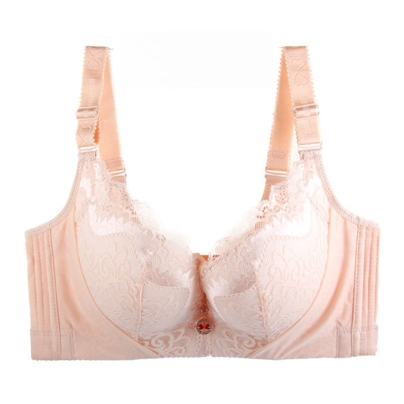 Prodotti Reggiseno di grandi dimensioni con stampa palmare a mano Design a punta PP Due anelli in acciaio sono tenuti insieme biancheria intima da donna Ingrandisci reggiseno taglie forti