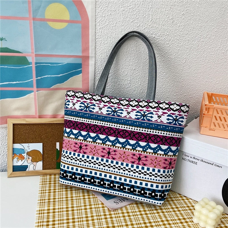 Prodotti Moda pieghevole da donna borsa a mano di grandi dimensioni borsa da donna casual fiore stampa tela Graffiti borsa a tracolla spiaggia Bolsa Feminina