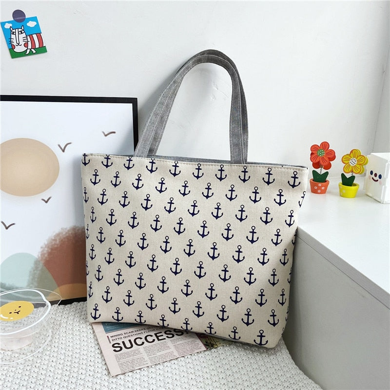 Prodotti Moda pieghevole da donna borsa a mano di grandi dimensioni borsa da donna casual fiore stampa tela Graffiti borsa a tracolla spiaggia Bolsa Feminina