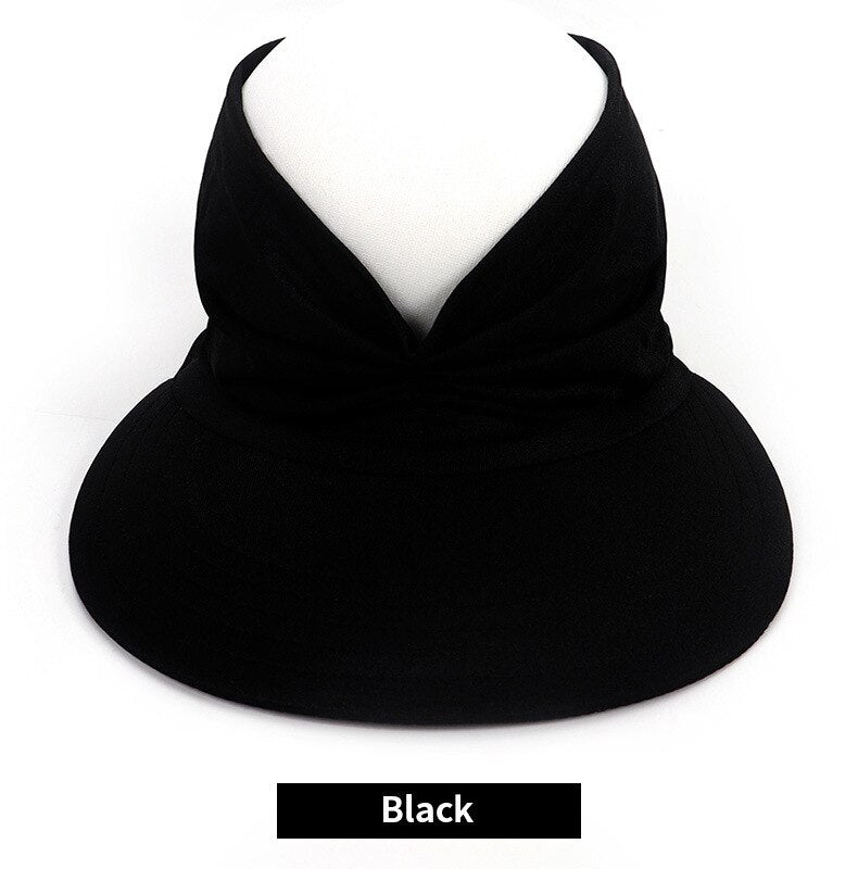 Prodotti Cappello flessibile per adulti per donna Cappello con visiera a tesa larga anti-UV Cappello facile da trasportare Cappellini da viaggio Cappellino estivo da spiaggia alla moda