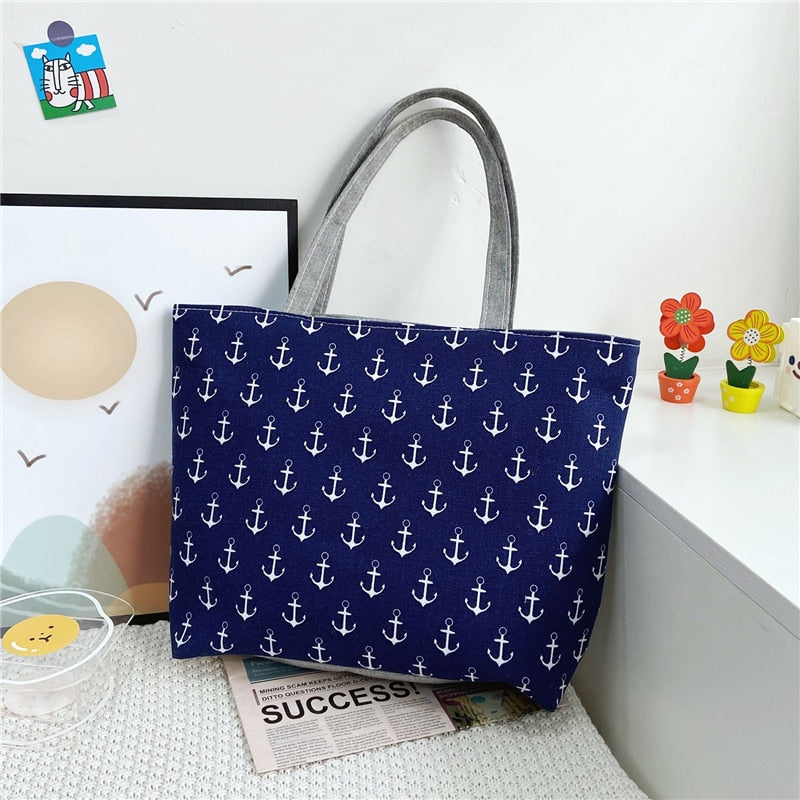 Prodotti Moda pieghevole da donna borsa a mano di grandi dimensioni borsa da donna casual fiore stampa tela Graffiti borsa a tracolla spiaggia Bolsa Feminina