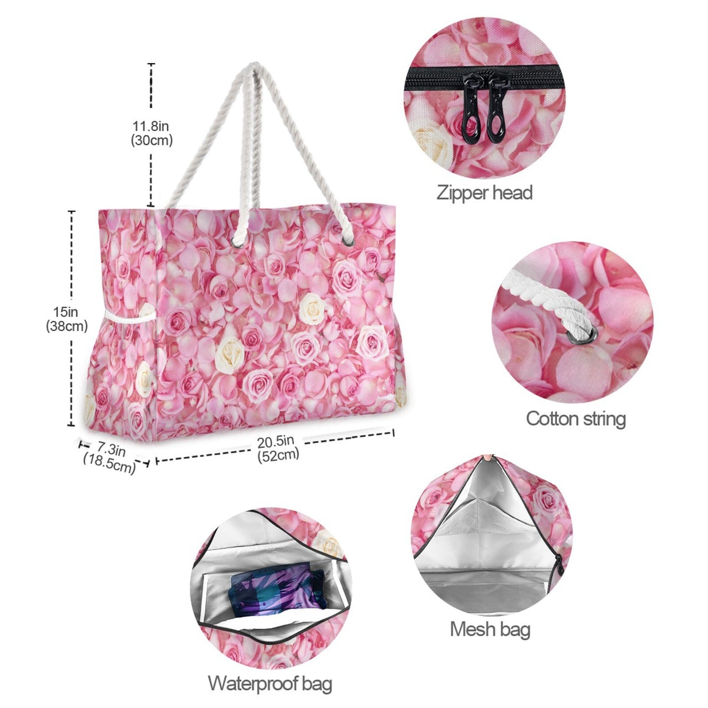 Prodotti 2022 nuove donne borsa a tracolla nylon tote bag borse rosa rosa stampa borse a tracolla da donna ragazza grande borsa da spiaggia a tracolla