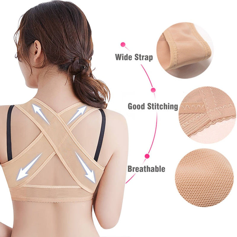 Prodotti Corsetto invisibile per body shaper Correttore per postura toracica da donna Cintura posteriore Supporto per spalle Brace Correzione della postura per l'assistenza sanitaria