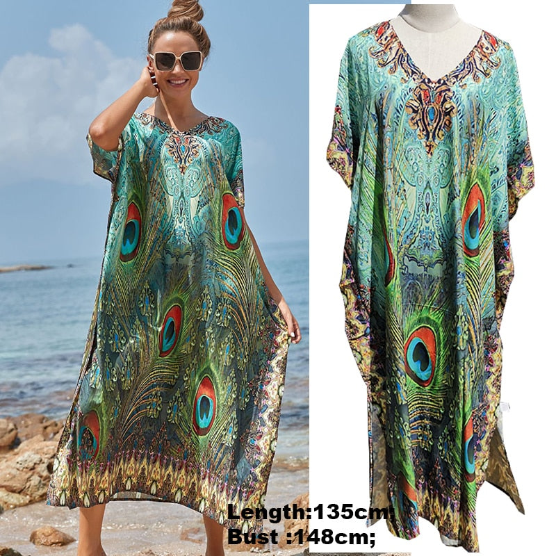 Prodotti Easy Dry Beach Cover Up Robe Plage Vestido Playa Beach Pareo Costume da bagno Cover Up Beachwear 2023 Costume da bagno Donna Maxi vestito