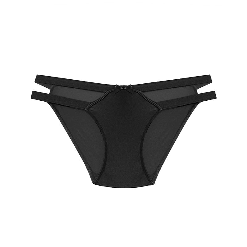 Prodotti CINOON Lingerie da donna sexy in seta di ghiaccio Mutandine scavate a vita bassa Pantaloni a triangolo senza cuciture da donna Intimo tinta unita da donna