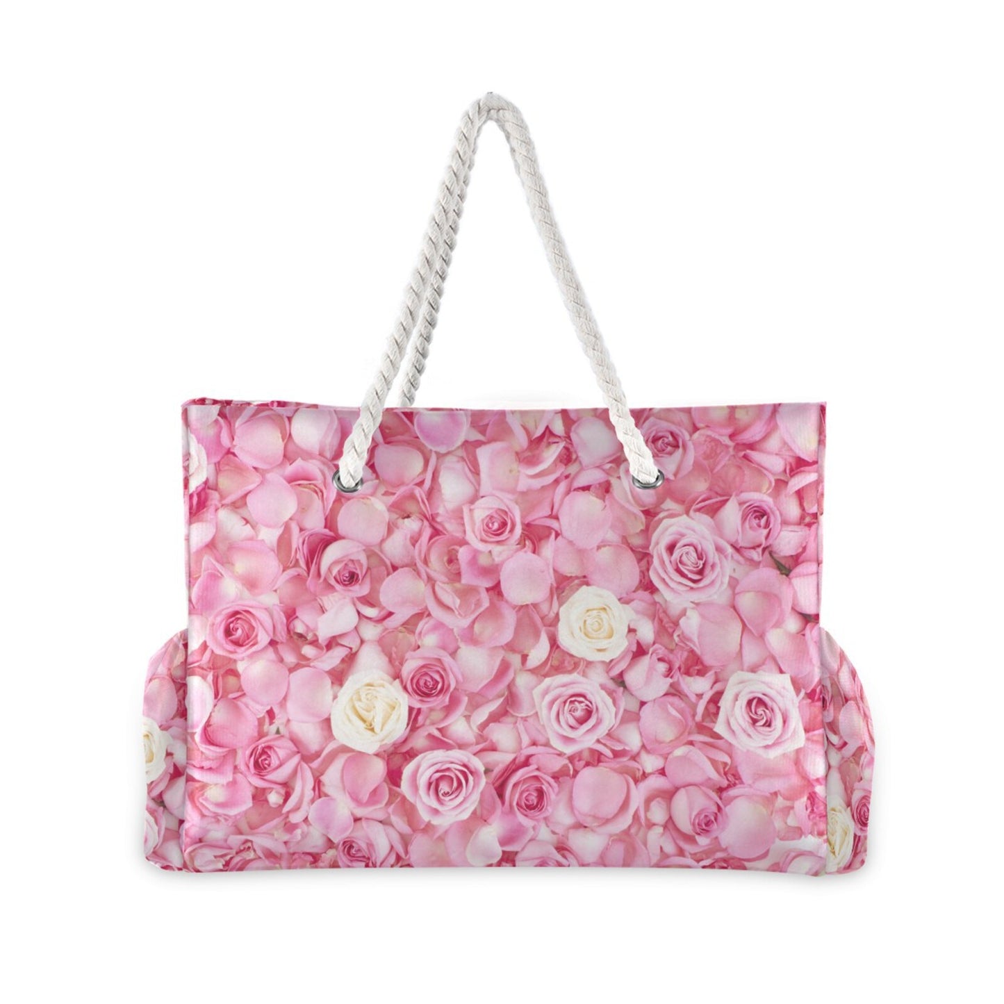 Prodotti 2022 nuove donne borsa a tracolla nylon tote bag borse rosa rosa stampa borse a tracolla da donna ragazza grande borsa da spiaggia a tracolla