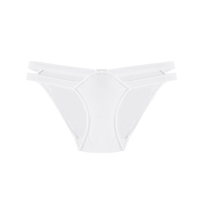 Prodotti CINOON Lingerie da donna sexy in seta di ghiaccio Mutandine scavate a vita bassa Pantaloni a triangolo senza cuciture da donna Intimo tinta unita da donna