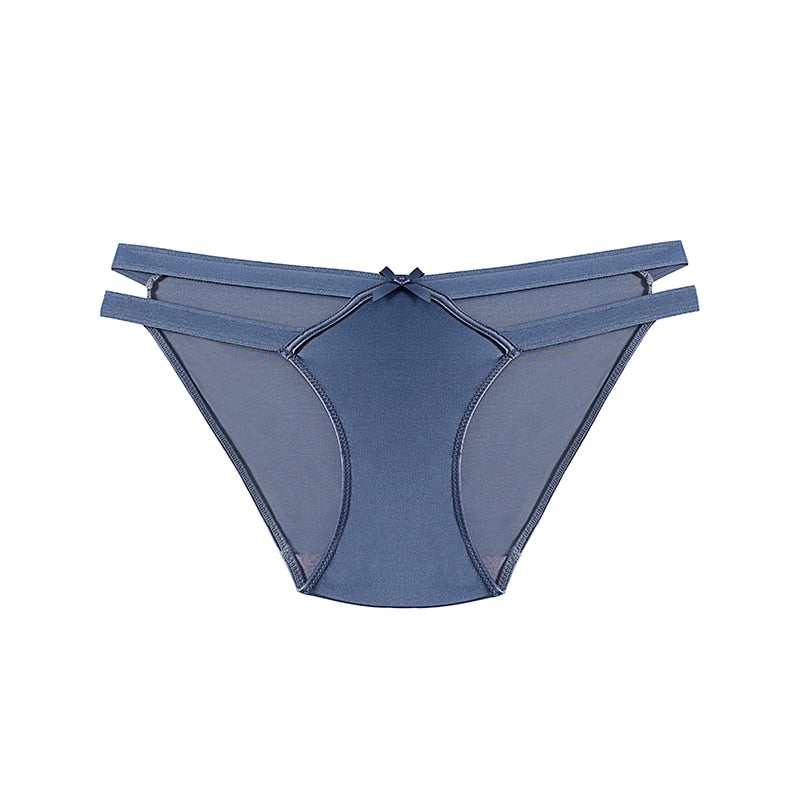 Prodotti CINOON Lingerie da donna sexy in seta di ghiaccio Mutandine scavate a vita bassa Pantaloni a triangolo senza cuciture da donna Intimo tinta unita da donna