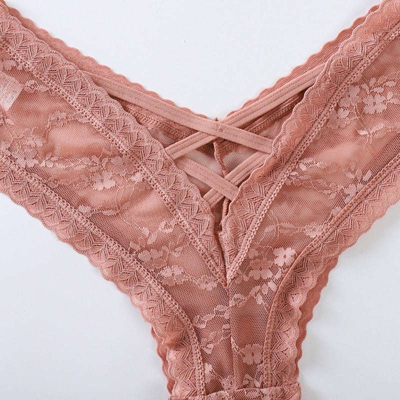 CINOON Mutandine sexy in pizzo da donna Nuove perizoma a vita bassa con perizoma da donna Intimo femminile solido per tentazione