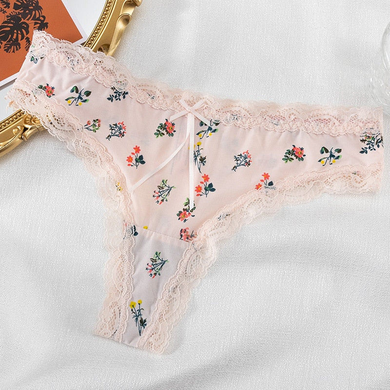 CINOON Mutandine di pizzo sexy da donna Lingerie di seta di ghiaccio calda europea e americana Ladies G-String Perizoma Sollevamento intimo intimo