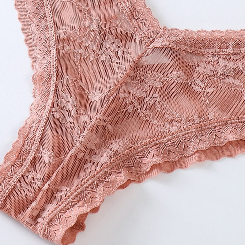 CINOON Mutandine sexy in pizzo da donna Nuove perizoma a vita bassa con perizoma da donna Intimo femminile solido per tentazione