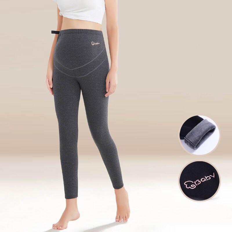 Leggings premaman in cotone Abbigliamento gravidanza Leggings a vita alta per donne incinte Pantaloni di supporto per la pancia premaman Leggings skinny