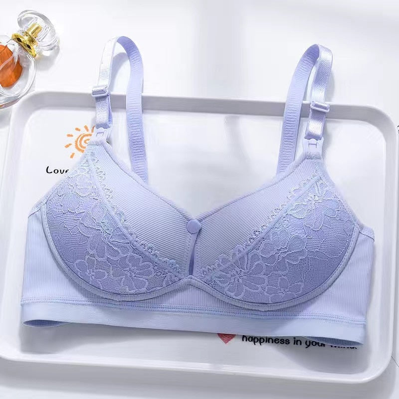 Reggiseno per allattamento in pizzo Reggiseno per allattamento al seno traspirante Intimo Abiti per gravidanza per donne incinte Reggiseno per allattamento maternità senza ferretto