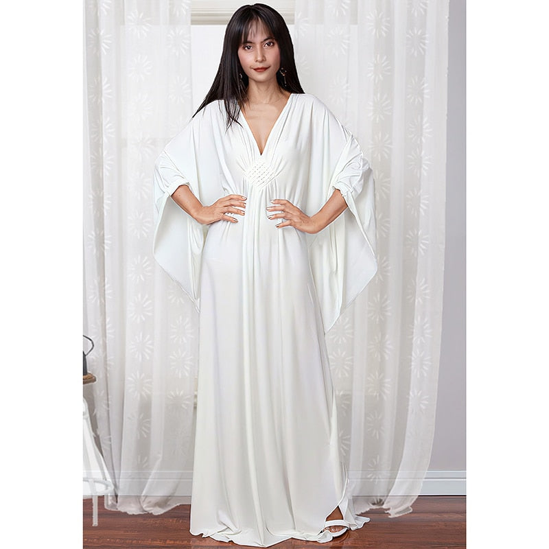 Prodotti Easy Dry Beach Cover Up Robe Plage Vestido Playa Beach Pareo Costume da bagno Cover Up Beachwear 2023 Costume da bagno Donna Maxi vestito