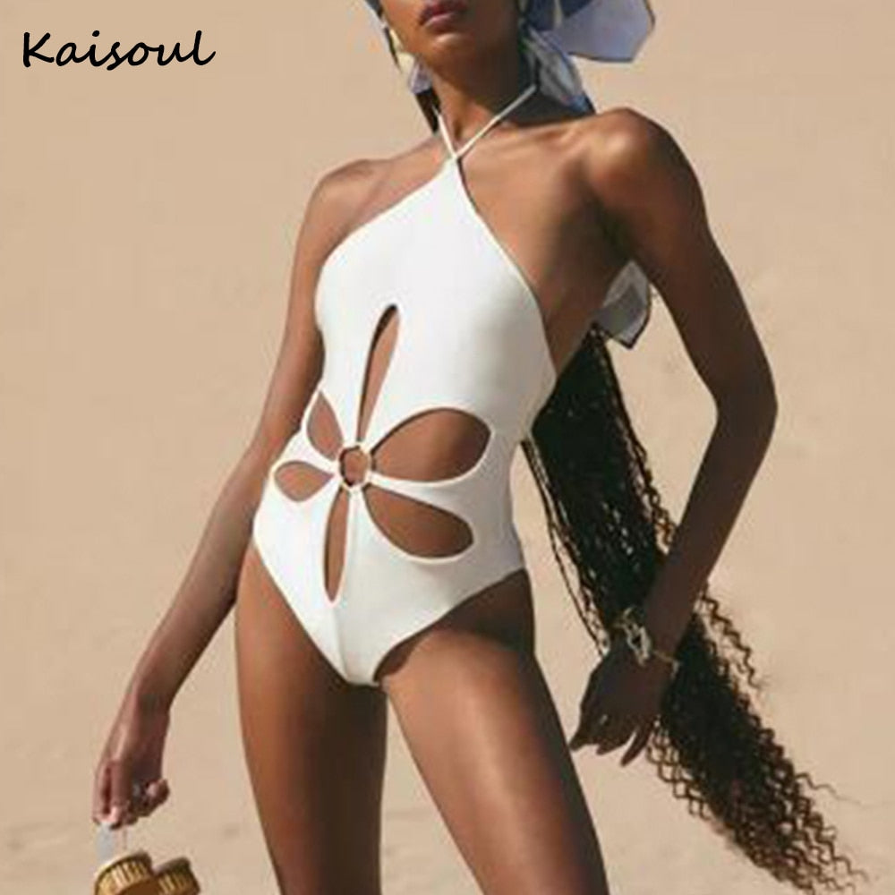 Prodotti Costume da bagno intero con scollo all'americana nero per donna Costume da bagno monokini con coulisse sexy 2023 Costume da bagno da spiaggia Abbigliamento da spiaggia