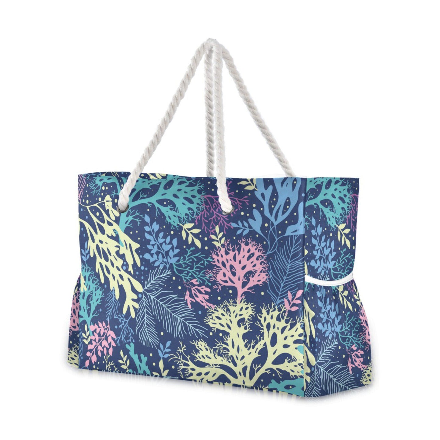 New Beach Tote Bag Moda Donna Estate Grande capacità Palma tropicale Foglie di Monstera Borsa a tracolla Borse per la spesa a mano