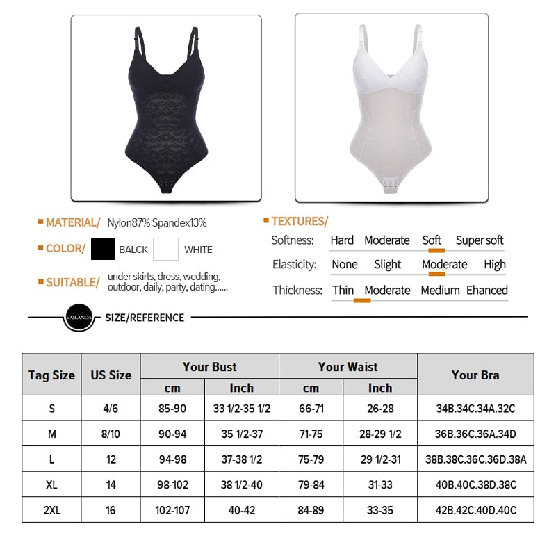 Prodotti Perizoma in pizzo Body per donna Tummy Control Dimagrante Shapewear Reggiseno imbottito Scollo a V Canotte Vita Trainer Body Shaper Intim