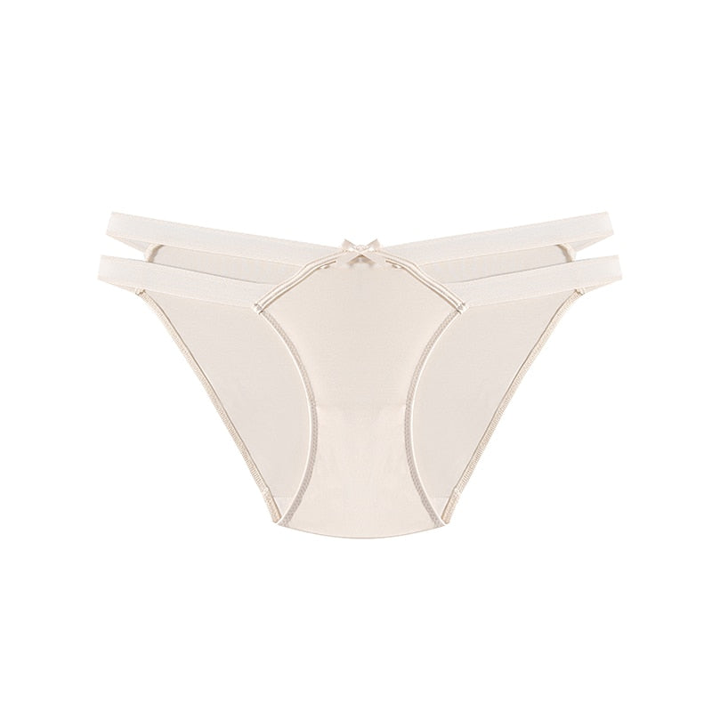 Prodotti CINOON Lingerie da donna sexy in seta di ghiaccio Mutandine scavate a vita bassa Pantaloni a triangolo senza cuciture da donna Intimo tinta unita da donna