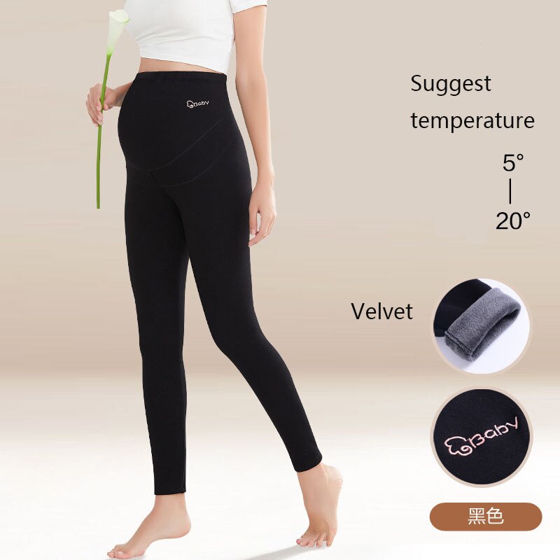 Leggings premaman in cotone Abbigliamento gravidanza Leggings a vita alta per donne incinte Pantaloni di supporto per la pancia premaman Leggings skinny