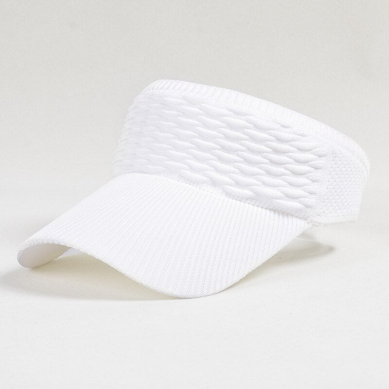 Prodotti 1 Pz Tessuto Sport All'aria Aperta Visiera Parasole Cap Mesh Traspirante Berretti Con Visiera Topless Sole Coda di Cavallo Cappello Per Il Golf Corsa e Jogging Tennis