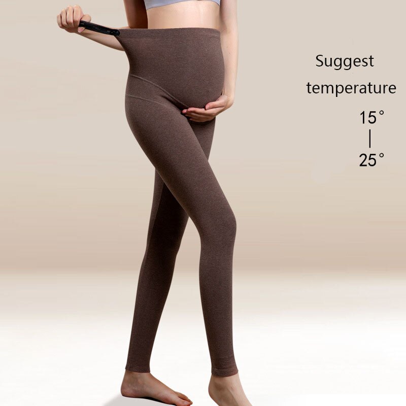 Leggings premaman in cotone Abbigliamento gravidanza Leggings a vita alta per donne incinte Pantaloni di supporto per la pancia premaman Leggings skinny