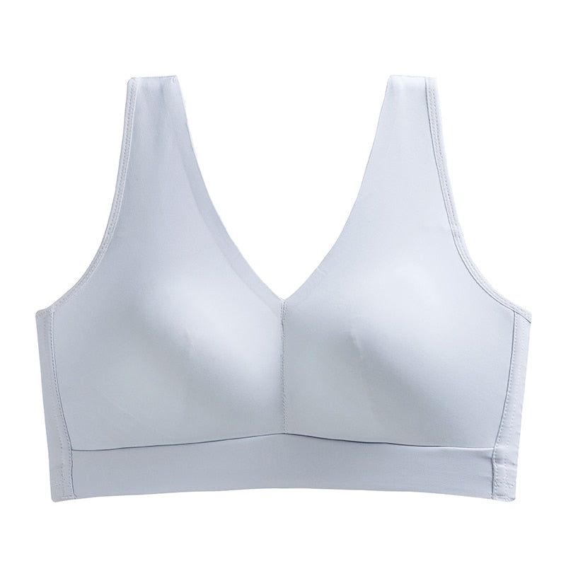 Prodotti Intimo sportivo da donna casual yoga Traceless taglia larga modello sottile coppa piena Senza ferretto Reggiseno sexy regolabile