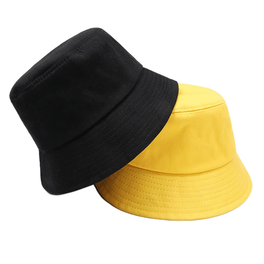 Prodotti New Unisex Cotton Bucket Hats Donna Summer Sunscreen Panama Hat Men Pure Color Sunbonnet Fedora Outdoor Fisherman Hat Beach Cap