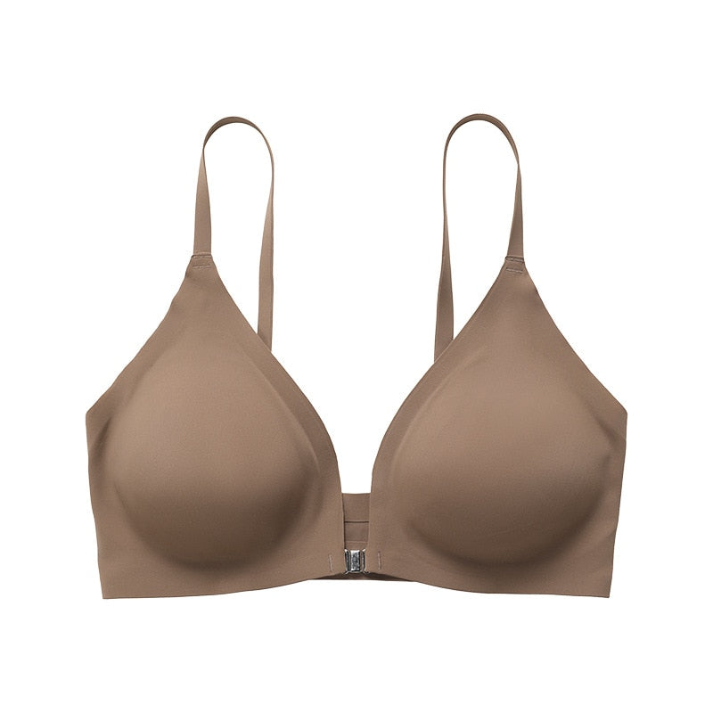 Prodotti CINOON Lingerie sexy da donna senza cuciture Reggiseno push-up europeo e americano Nuovo nylon Biancheria intima di grandi dimensioni Reggiseno con fibbia frontale da donna