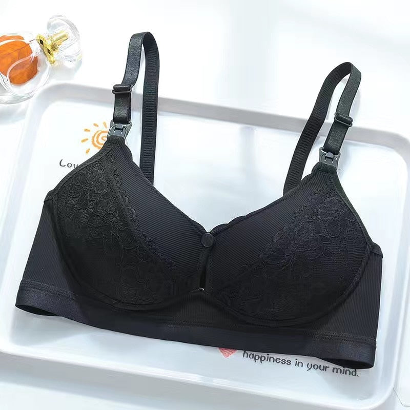 Reggiseno per allattamento in pizzo Reggiseno per allattamento al seno traspirante Intimo Abiti per gravidanza per donne incinte Reggiseno per allattamento maternità senza ferretto