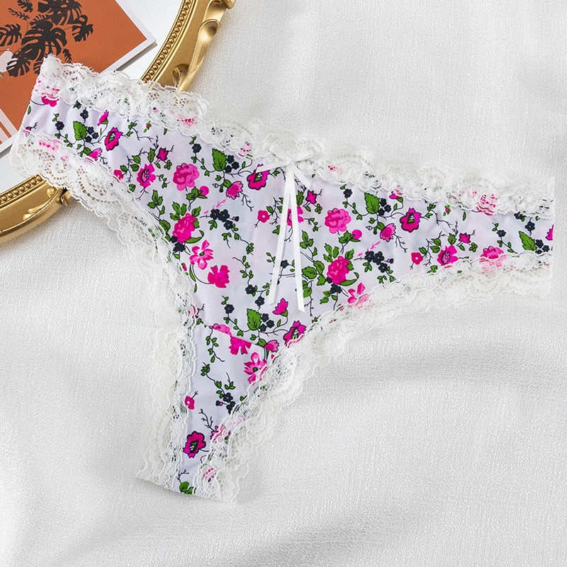 CINOON Mutandine di pizzo sexy da donna Lingerie di seta di ghiaccio calda europea e americana Ladies G-String Perizoma Sollevamento intimo intimo