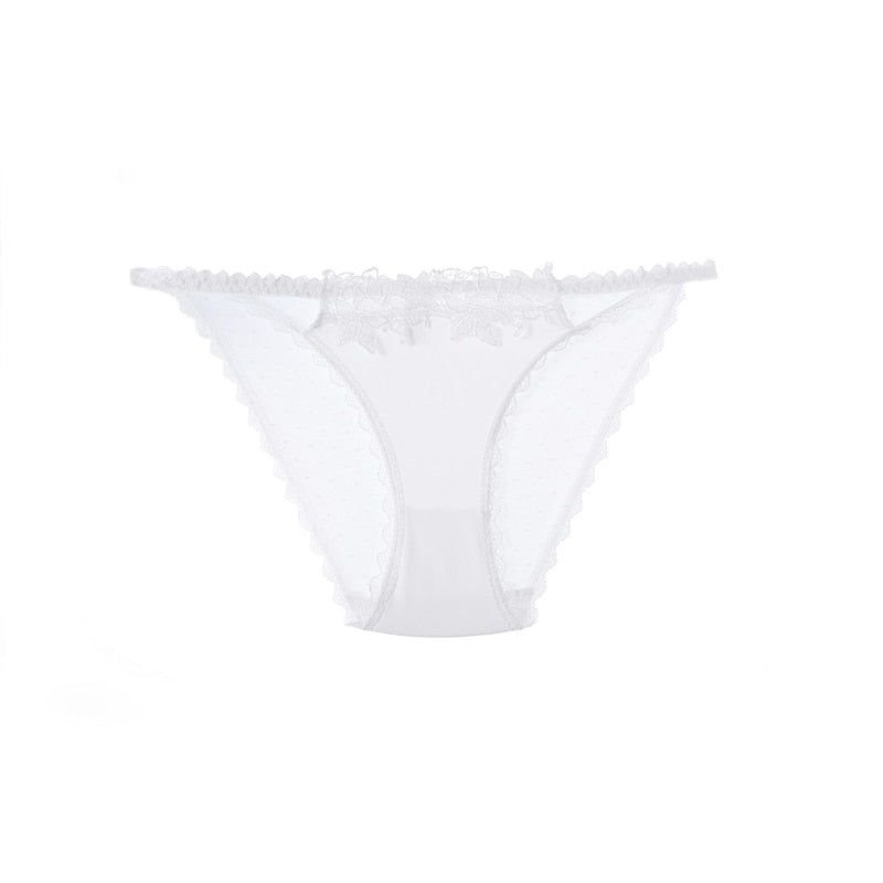 CINOON Mutandine a rete in pizzo da donna Biancheria intima ricamata sexy da donna Slip senza cuciture a vita media Lingerie traspirante da donna